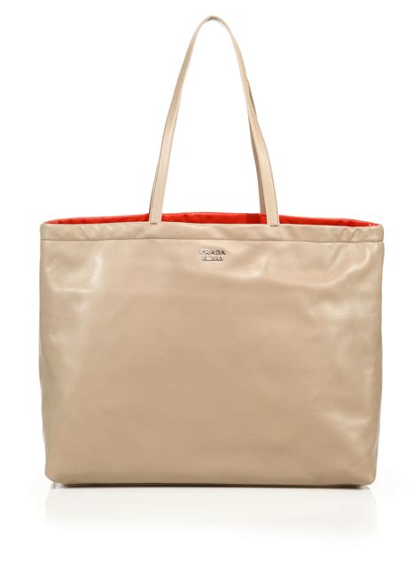 prada soft calf reversible tote|Prada tote.